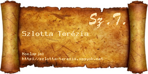 Szlotta Terézia névjegykártya